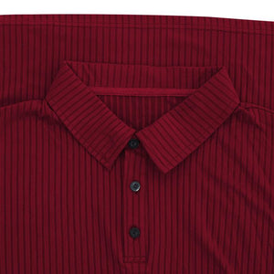 Men's Casual Elastic Long Sleeve POLO Shirt