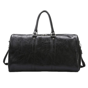 Men's Vintage Large Capacity Leather Sports Fitness Travel Bag