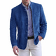 Men's Retro Stand Collar Single Breasted Slim Fit Multi-pocket Blazer