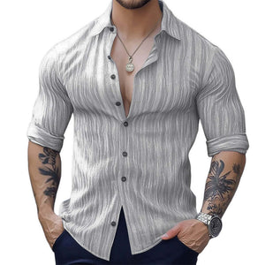 Men's Basic Casual Comfort Long Sleeve Shirt