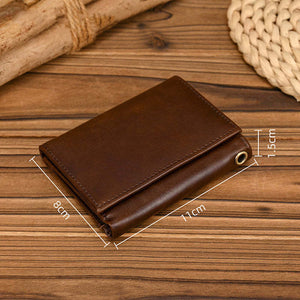 Men's Vintage Trifold Casual Genuine Leather Wallet