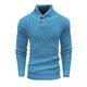 Men's Casual Jacquard Knit Lapel Sweater