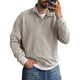 Men's Solid Color Lapel Zipper Sweatshirt
