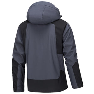 OUTDOOR DESTACHABLE HOODED WATERROOF HARDSHELL JACKET