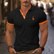Men's Spring Fashion Classic Contrast Color Stitching Golf Polo Shirt