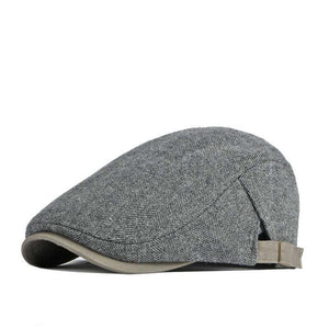 Men's Retro Casual Plaid Splicing Beret