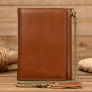 Men's Vintage Trifold Casual Genuine Leather Wallet