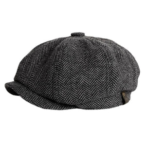 Men's Vintage Herringbone Woolen Beret
