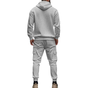 Men's Loose Sports Hooded Sweatshirt And Pants Set