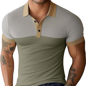 Men's Summer Comfort Knitted Polo Neck T-Shirt