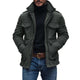 Men's Vintage Suede Fleece Collar Patchwork Multi-Pocket Zipper Coat