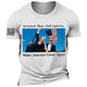Men's Vintage Fight Never Give Up Cotton Printed T-shirt
