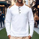 Men's Colorblock Small Checkered Sports Casual Long Sleeve T-shirt