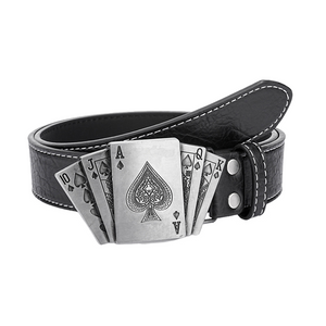 Men's Punk Style Playing Card Belt