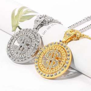 Retro Casual Round Gold Necklace