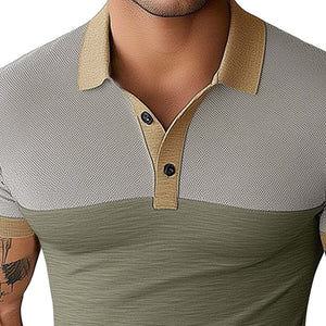 Men's Summer Comfort Knitted Polo Neck T-Shirt