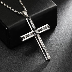 Vintage Casual Wave Cross Necklace
