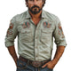 Men's Casual Embroidered Lapel Long Sleeve Shirt