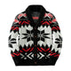 Men's Vintage Christmas Jacquard Lapel Single Breasted Knit Cardigan
