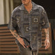 Men's Summer Casual Loose Printed Short Sleeve Shirt