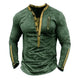 Men's Outdoor Tactical Zipper Henley Neck Long Sleeve T-Shirt