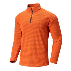Men's Fleece Stand Collar Warm Pullover Sweatshirt