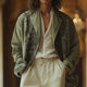 Men's Western Vintage Embroidered Shirt Coat