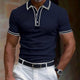 Men's Casual Lapel Slim Fit Short Sleeve Polo Shirt