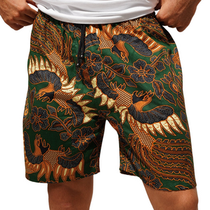 Men's Retro Casual Ethnic Style Geometric Print Drawstring Shorts