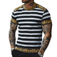 Men's Retro Casual Baroque Printed Round Neck Short Sleeve T-Shirt