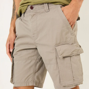 Men's Casual Comfortable Cotton Washed Multi-Pocket Loose Cargo Shorts