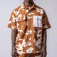 Men's Contrast Print Short Sleeve Casual Shirt