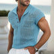 Men's Summer Fashion Knitted Mesh Breathable T-shirt