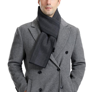 Men's British Style Pattern Knitted Warm Scarf