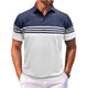 Men's Casual Striped Short Sleeve POLO Shirt