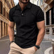 Men's Jacquard Texture Short-Sleeved Polo Shirt