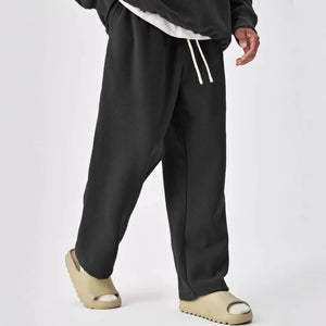 Men's Solid Color Drawstring Elastic Waist Straight Leg Sweatpants
