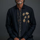 Men's Spring Fashion Embroidered Long Sleeve Shirt