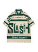 Contrast Color Slash Polo Shirt