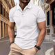 Men's Jacquard Texture Short-Sleeved Polo Shirt