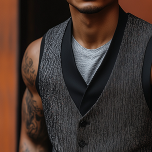 Men's Retro Casual Piecing Printed Vest
