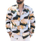 Men's Casual Retro Colorblock Print Long Sleeve Shirt