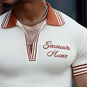 Men's Summer Fashion Polo Neck Slim Fit T-Shirt