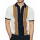 Men's Polo Collar Colorblock Print Short Sleeve T-Shirt
