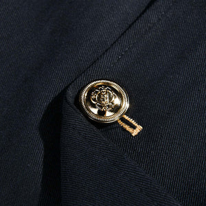 Men's Vintage Casual Solid Lapel Button Jacket