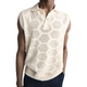 Men's Fashion Casual Exquisite Hollow Polo Neck Knitted Tank Top