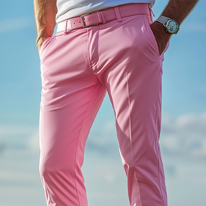 Men's Spring And Summer Classic Twill Golf Casual Suit Pants (Without Belt)