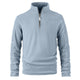 Men's Retro Casual Polar Fleece Solid Color Half Zip Sweatshirt