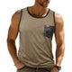 Men's Contrast Color Crew Neck Tank Top