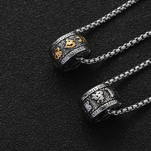 Retro Leisure Cloud Cylindrical Necklace